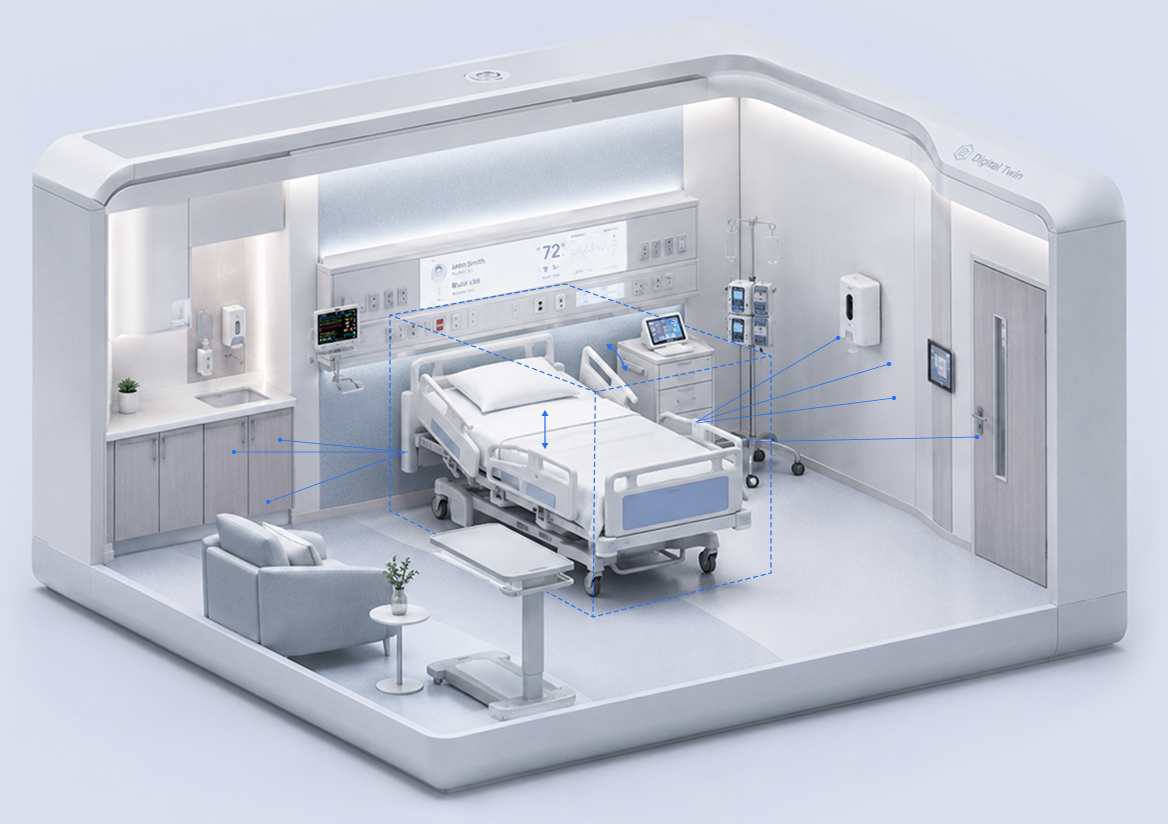 SimReady hospital bed asset